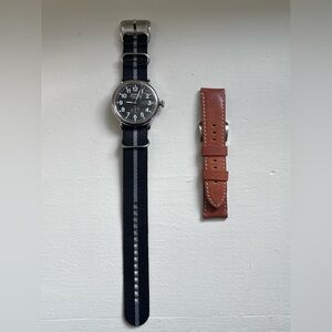 Shinola Runwell 47mm Watch - Stainless Steel Case w/ Nylon and Leather Straps